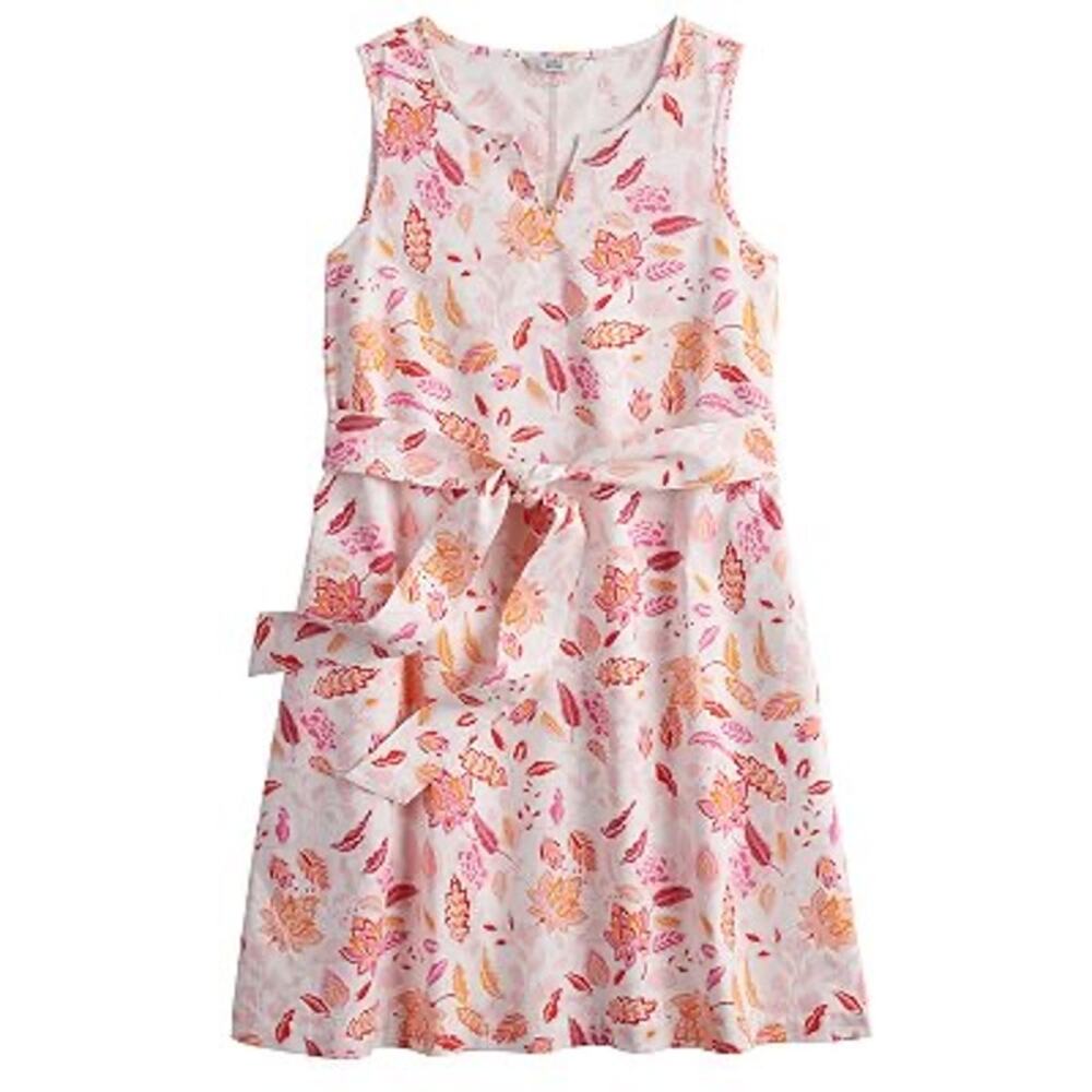 NWT Womens Croft & Barrow® Floral Fit & Flare Dress Medium